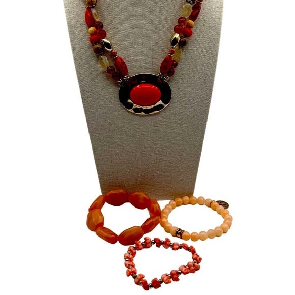 Handmade Beaded Necklace & Bracelet Set    N81 - Picture 1 of 7